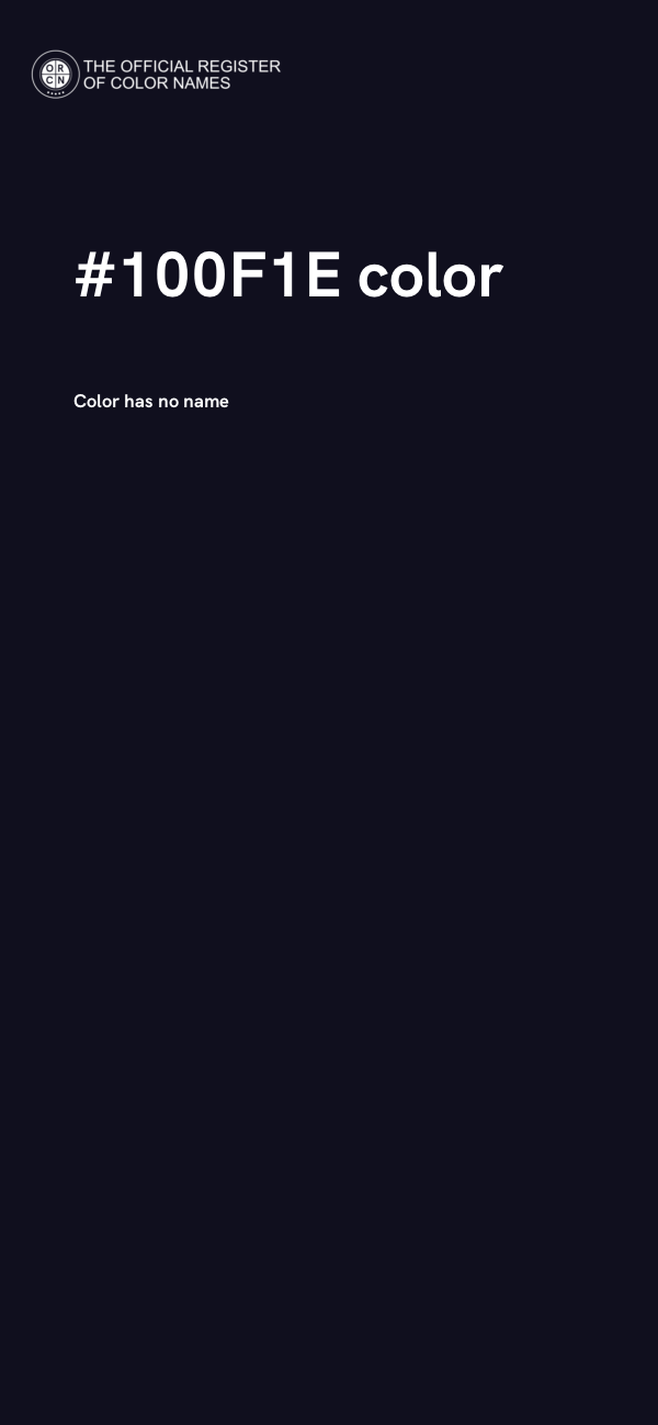 #100F1E color image