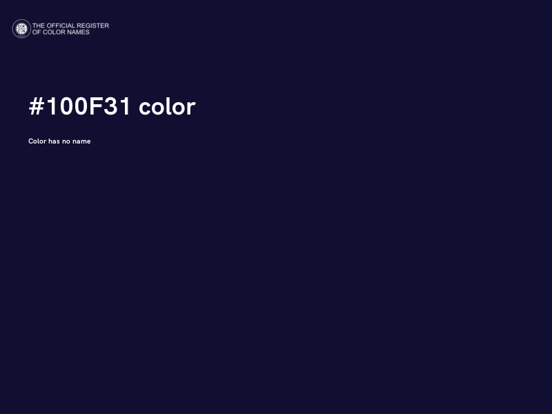 #100F31 color image