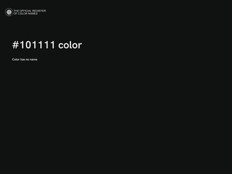 #101111 color image