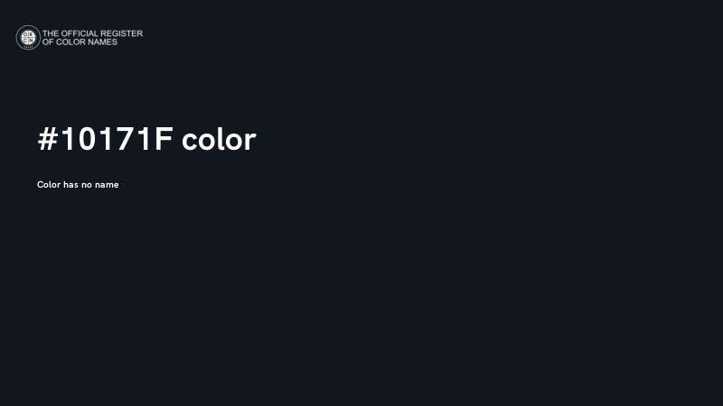 #10171F color image