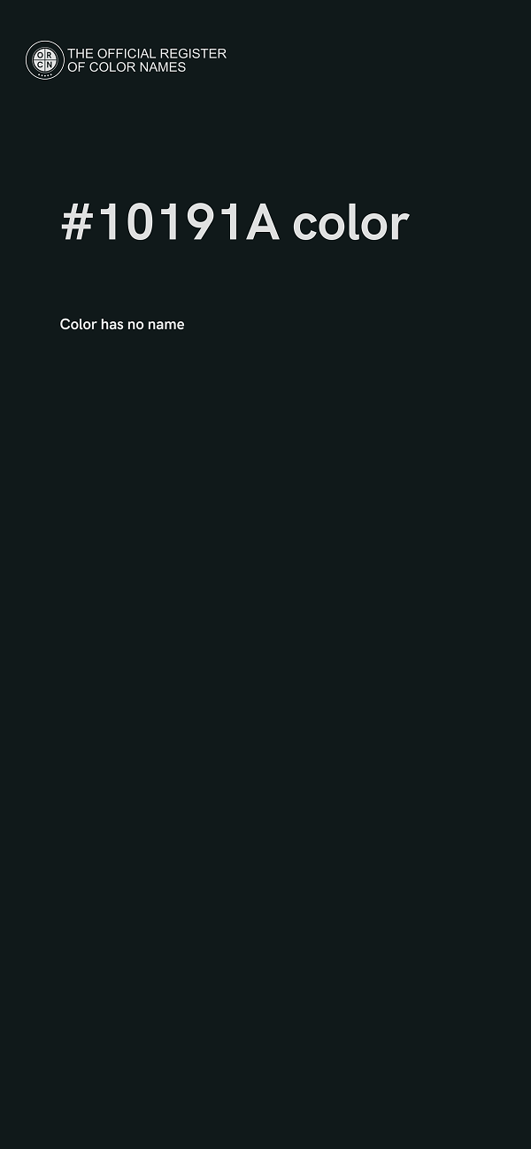 #10191A color image