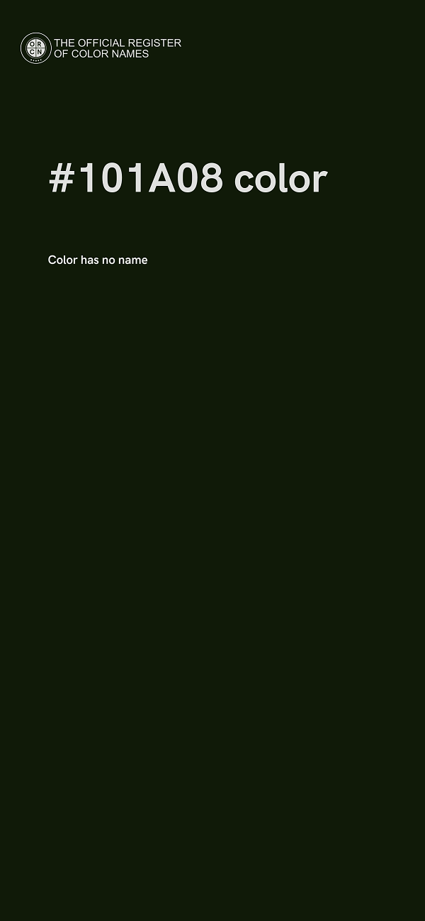 #101A08 color image