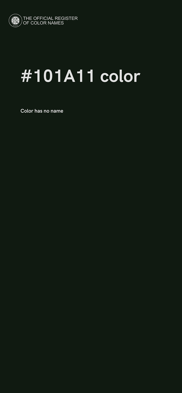 #101A11 color image