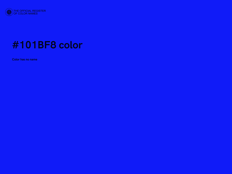#101BF8 color image