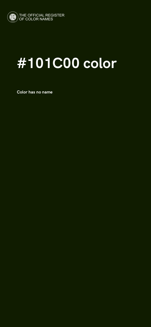 #101C00 color image
