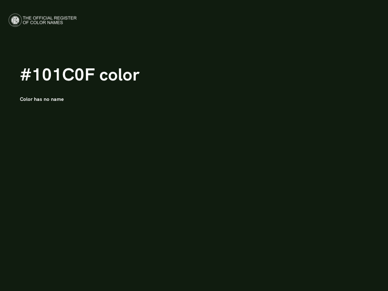 #101C0F color image