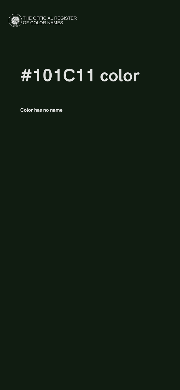 #101C11 color image