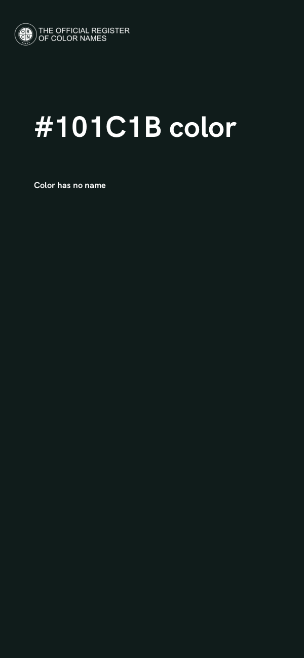 #101C1B color image