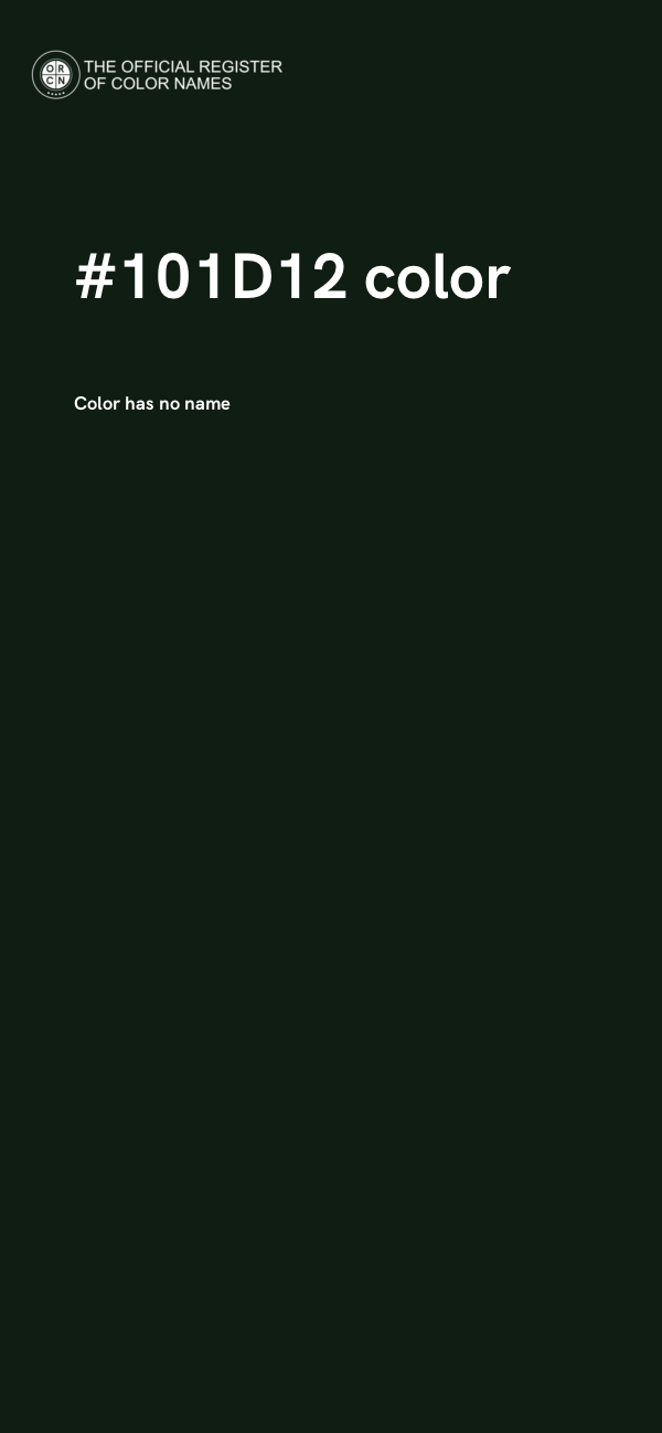 #101D12 color image