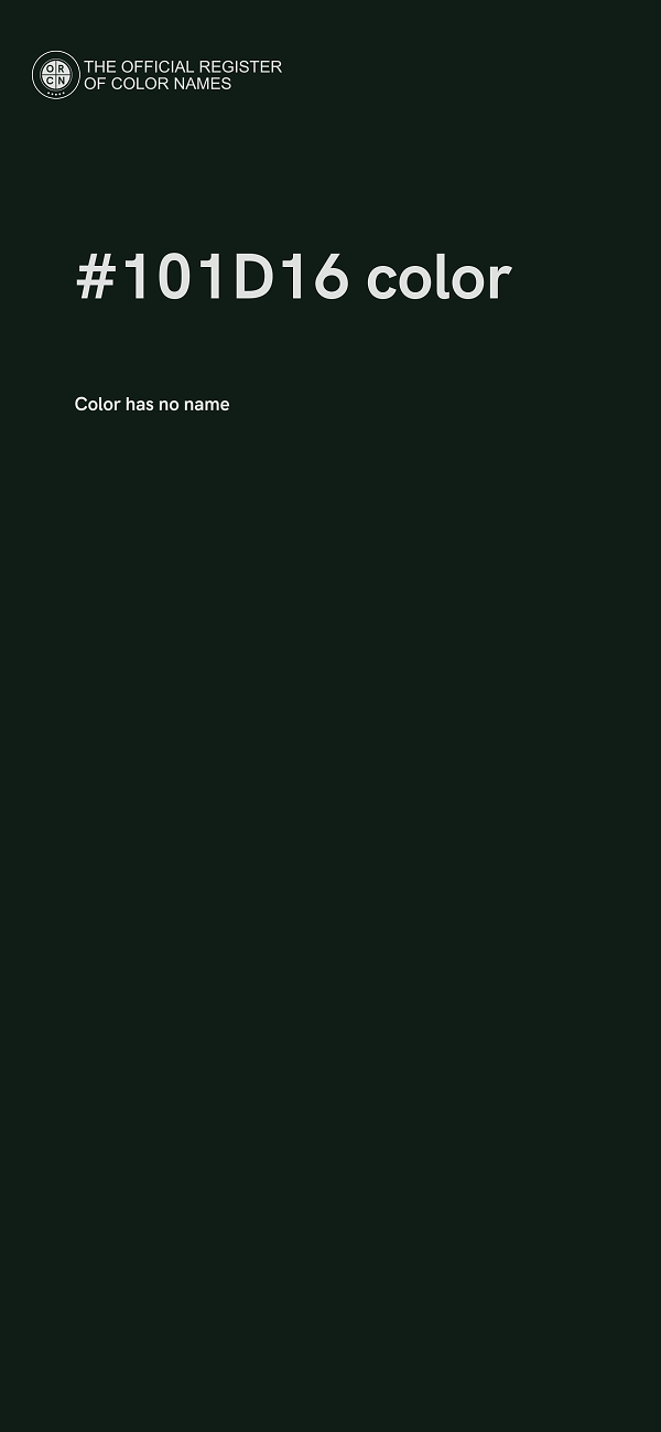 #101D16 color image