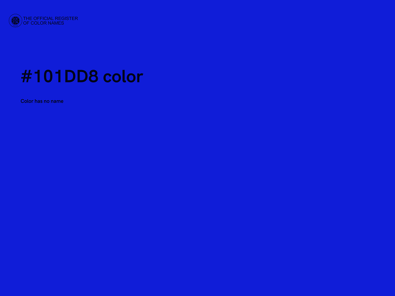 #101DD8 color image