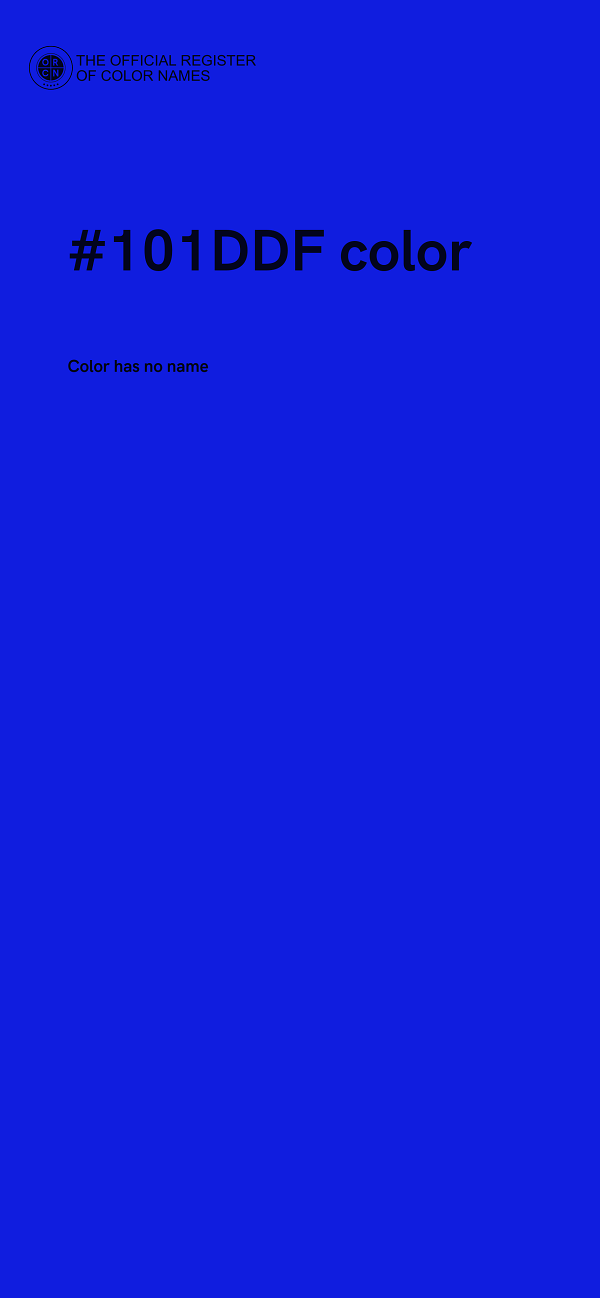 #101DDF color image