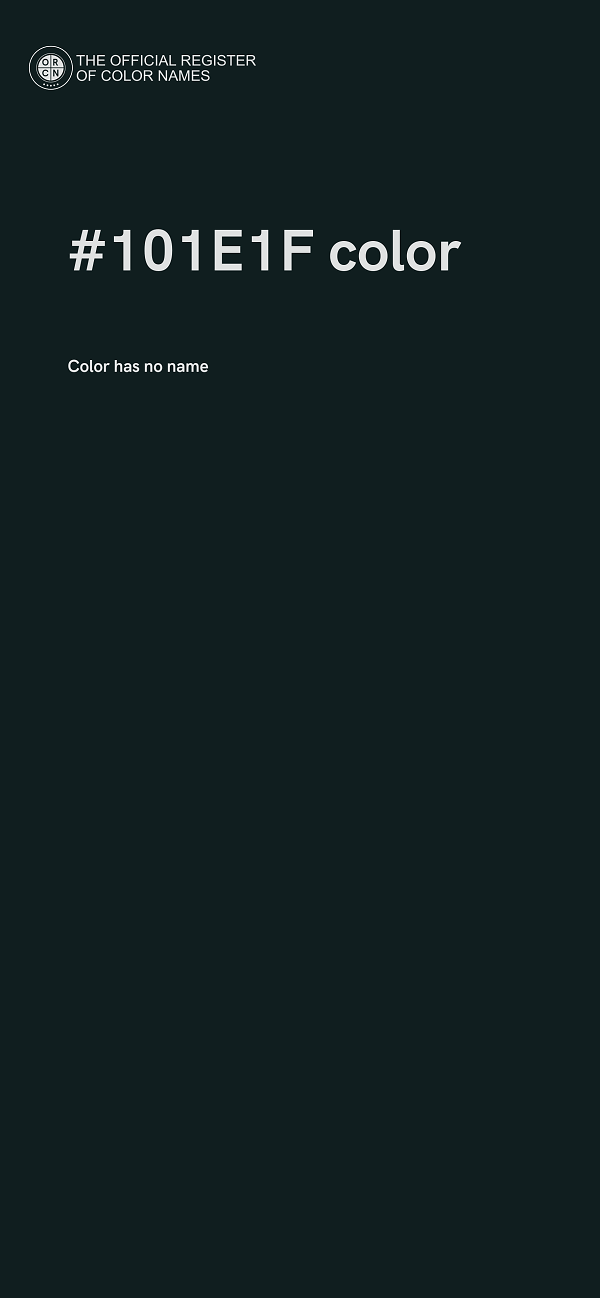 #101E1F color image