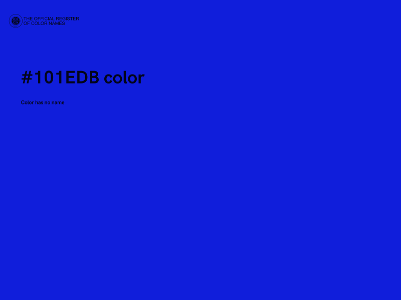 #101EDB color image