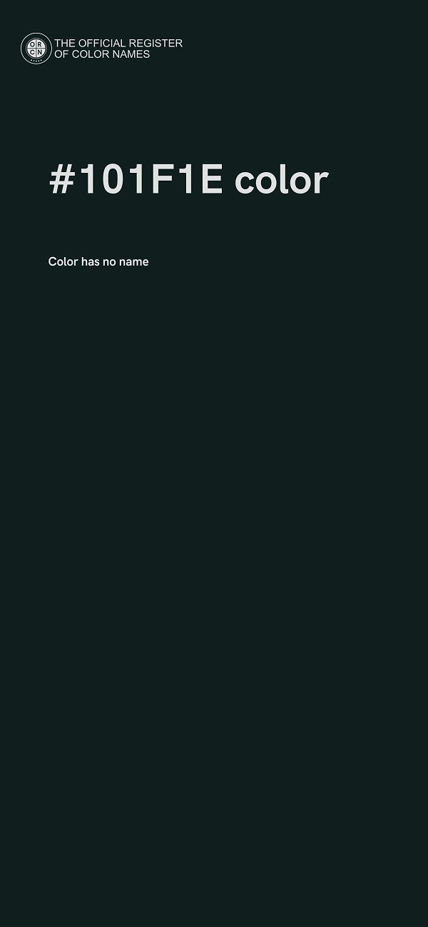 #101F1E color image