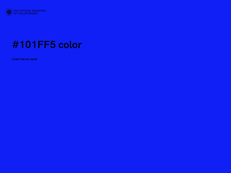 #101FF5 color image