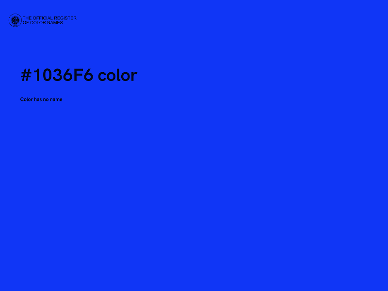 #1036F6 color image