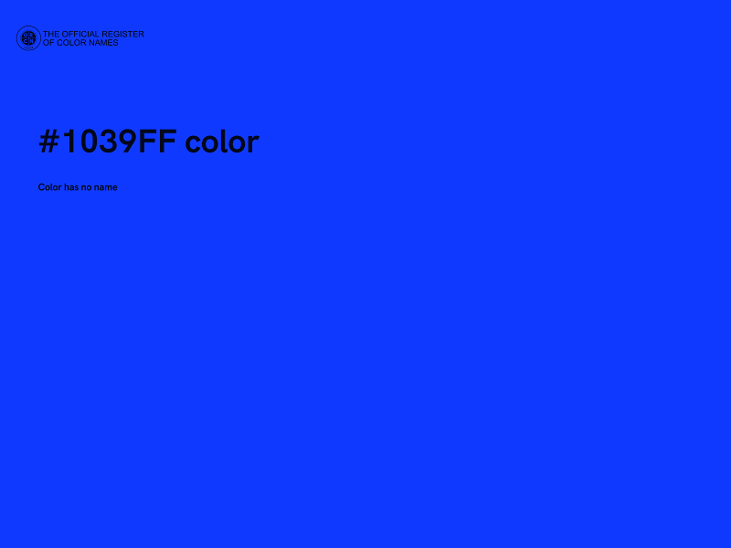 #1039FF color image