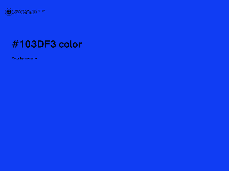 #103DF3 color image