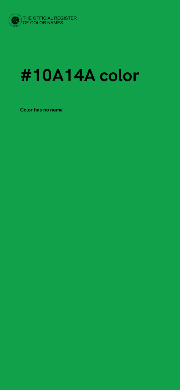 #10A14A color image