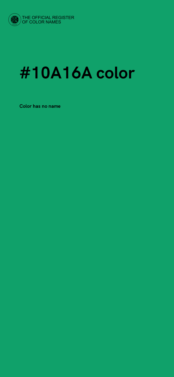 #10A16A color image