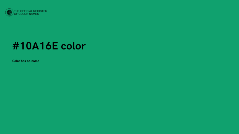 #10A16E color image