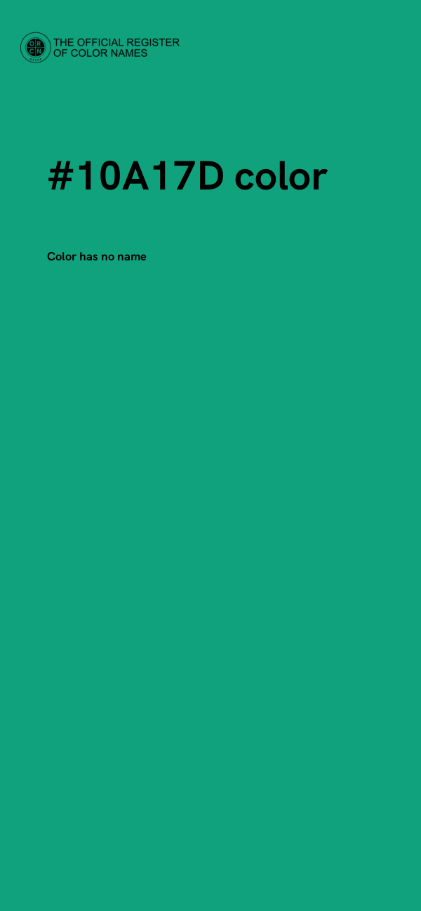 #10A17D color image