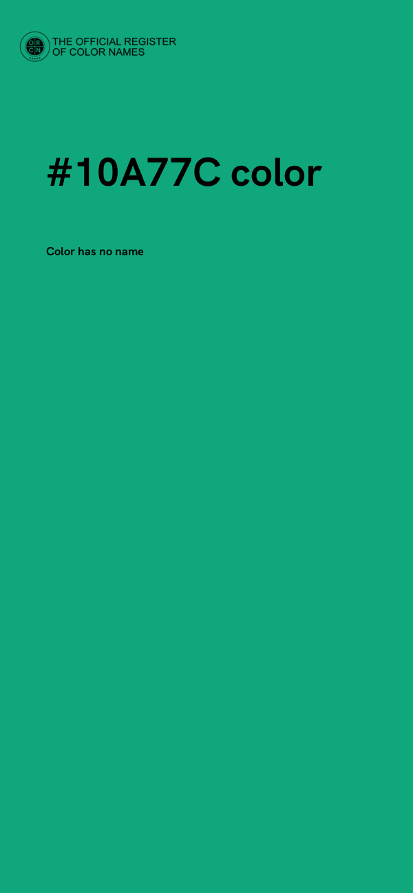 #10A77C color image