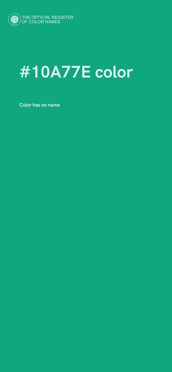 #10A77E color image