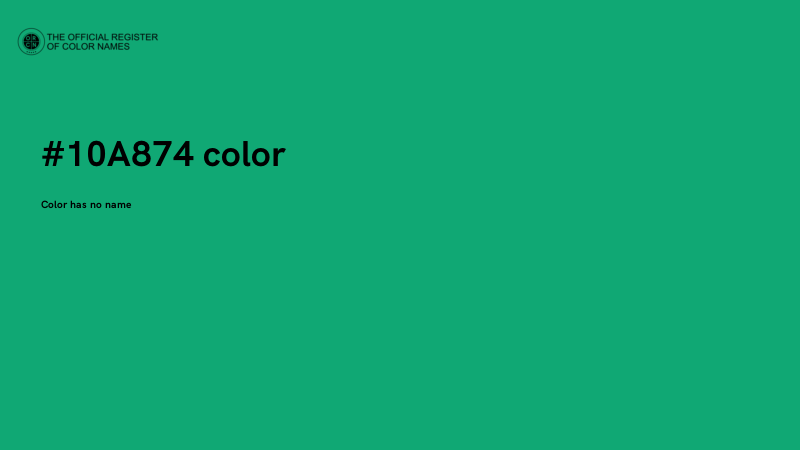 #10A874 color image