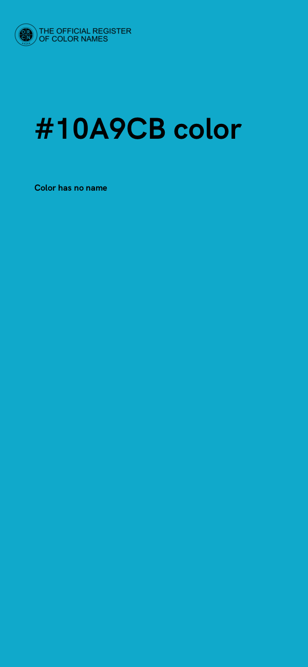 #10A9CB color image