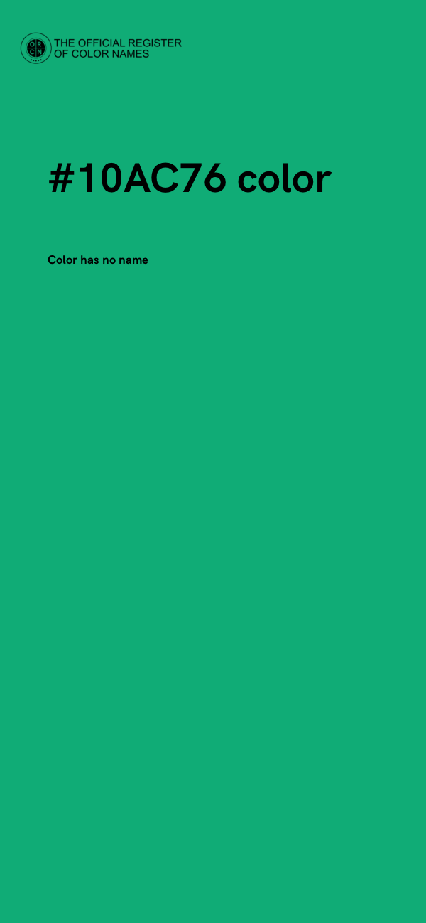 #10AC76 color image