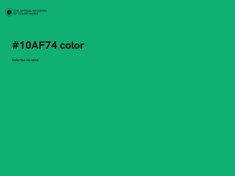#10AF74 color image