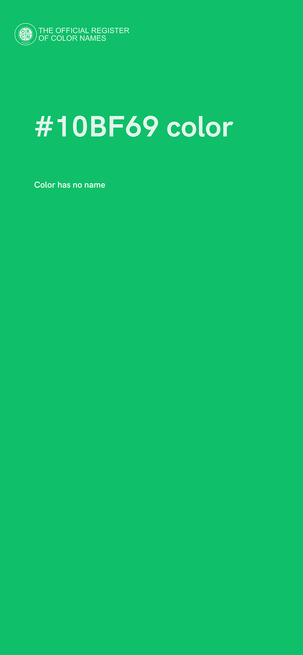 #10BF69 color image