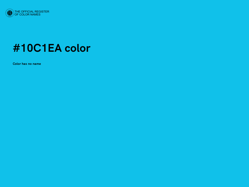 #10C1EA color image