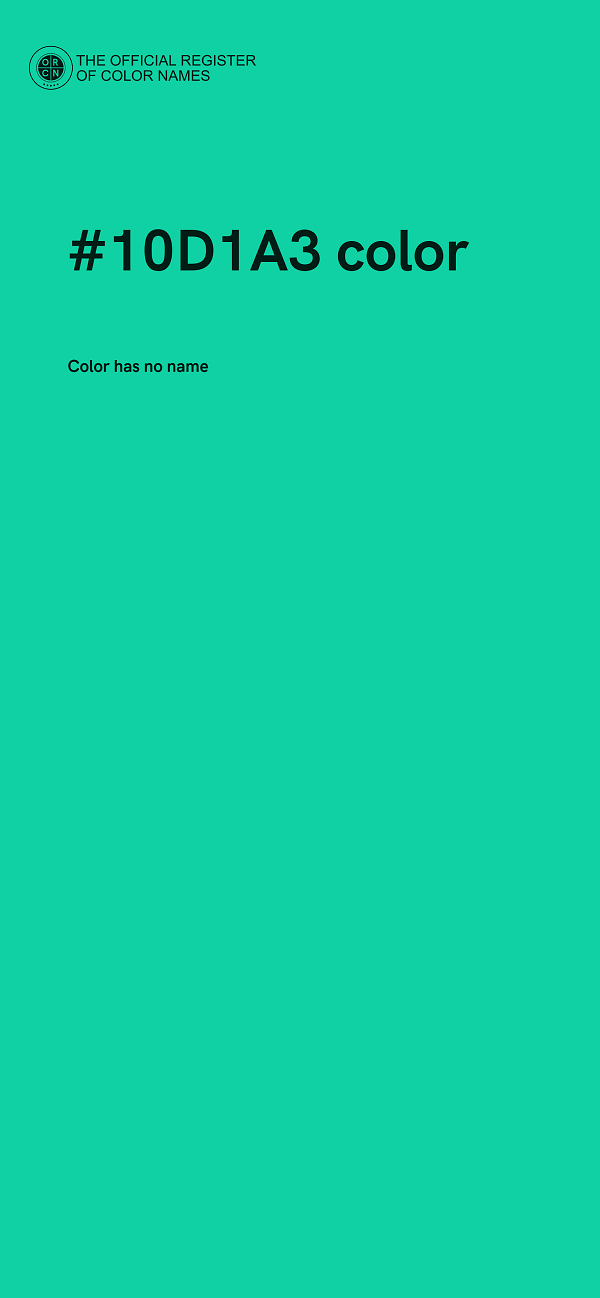 #10D1A3 color image