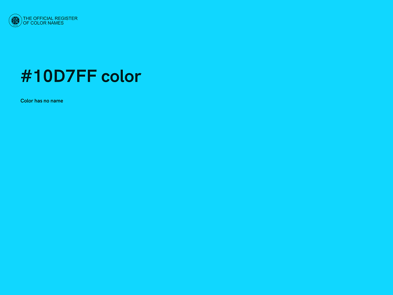 #10D7FF color image