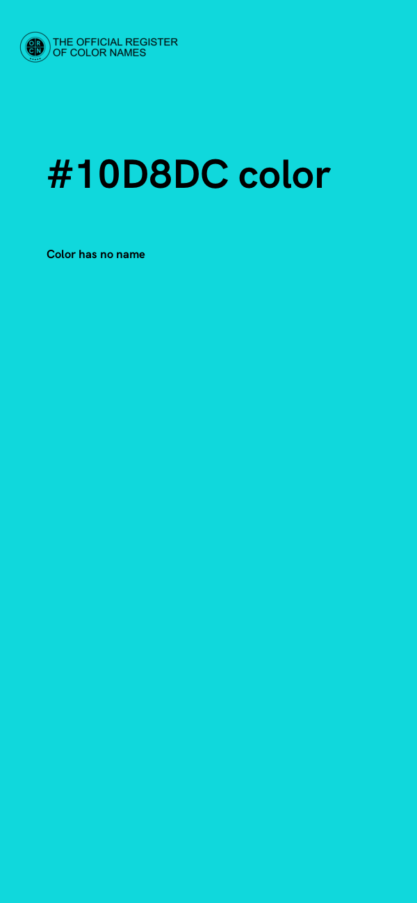 #10D8DC color image