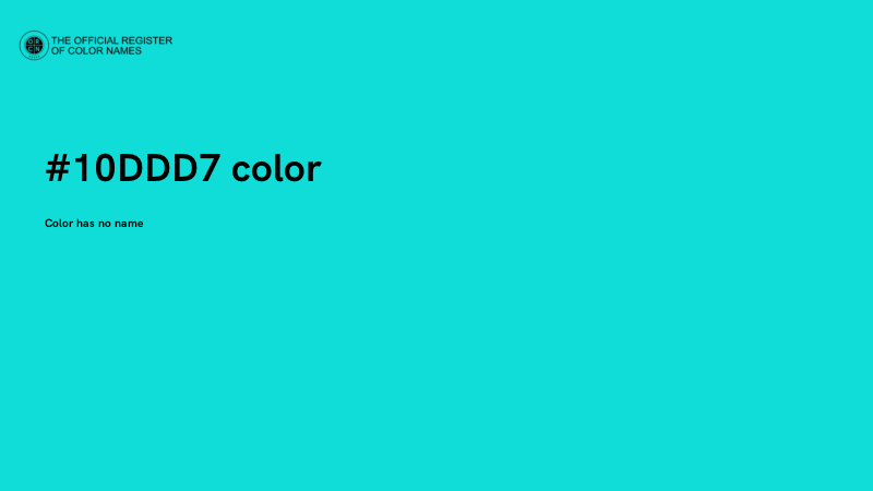 #10DDD7 color image
