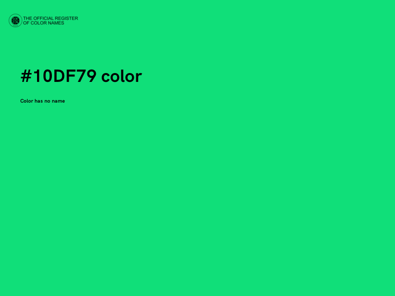 #10DF79 color image