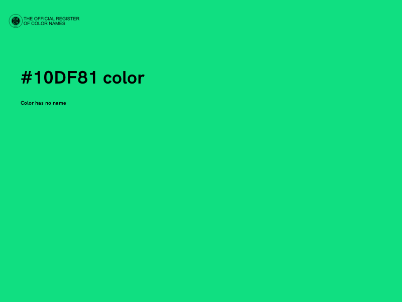 #10DF81 color image
