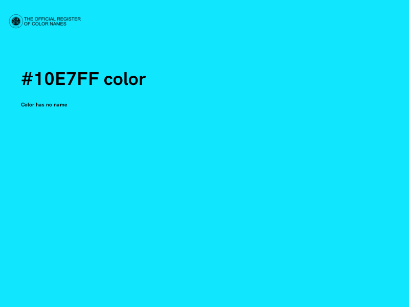 #10E7FF color image