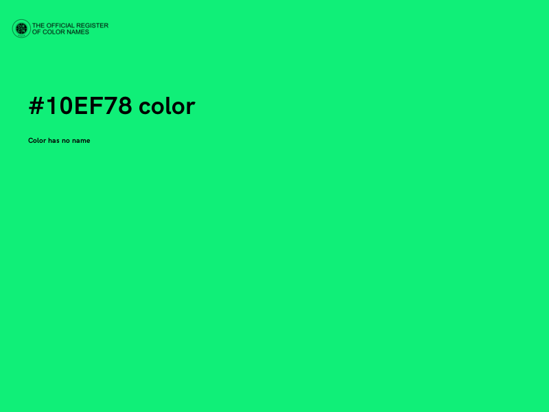 #10EF78 color image