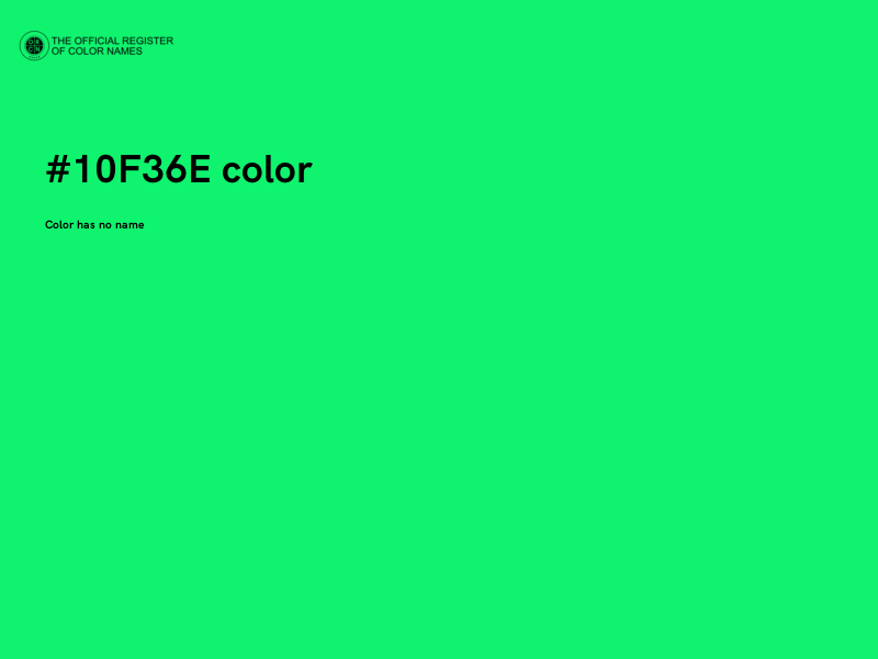 #10F36E color image