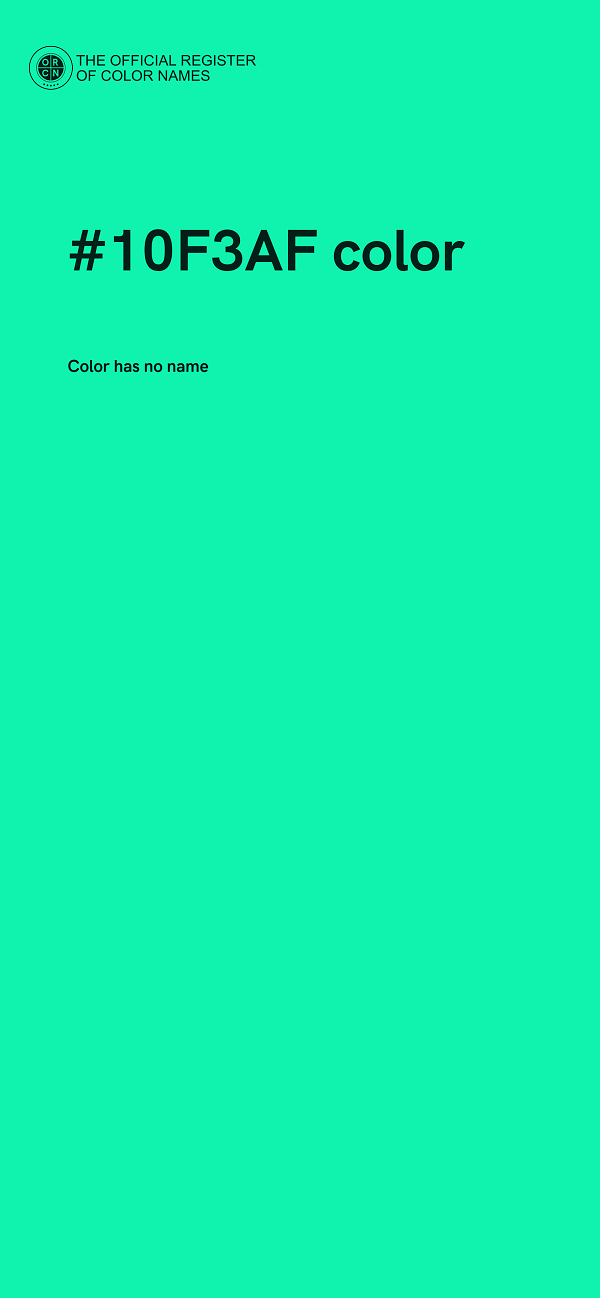 #10F3AF color image