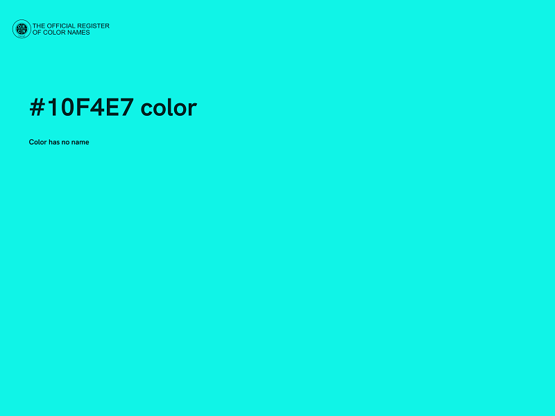 #10F4E7 color image