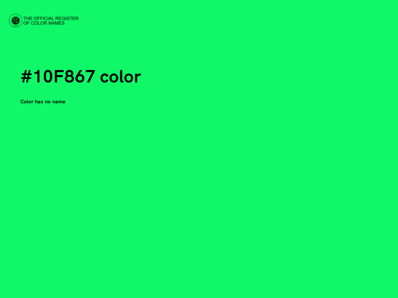#10F867 color image