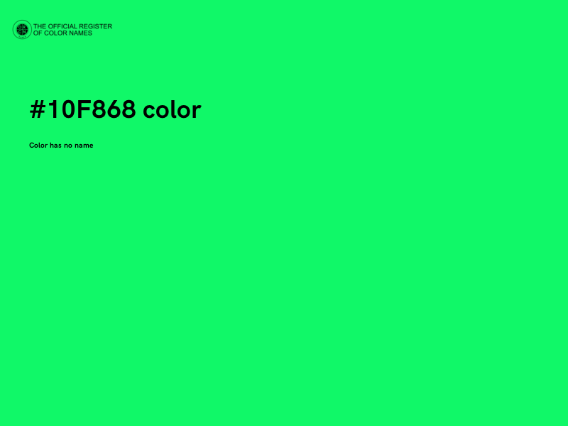 #10F868 color image