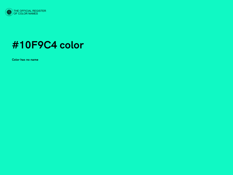 #10F9C4 color image