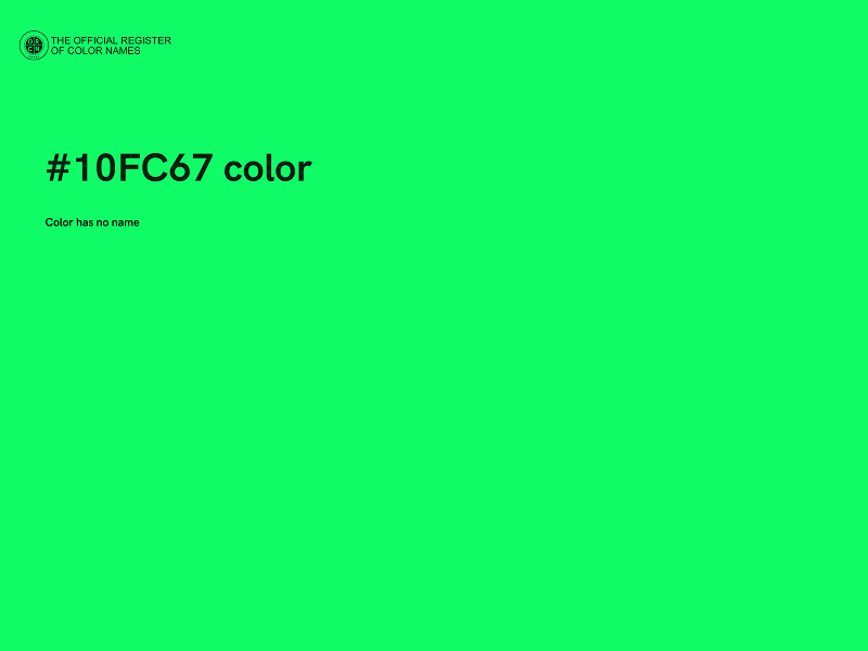 #10FC67 color image